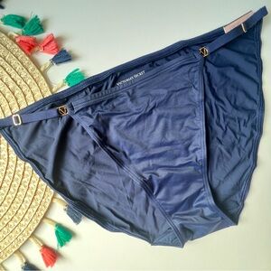 Victoria's Secret Love Cloud Adjustable Bikini Panty Navy Blue XL NEW